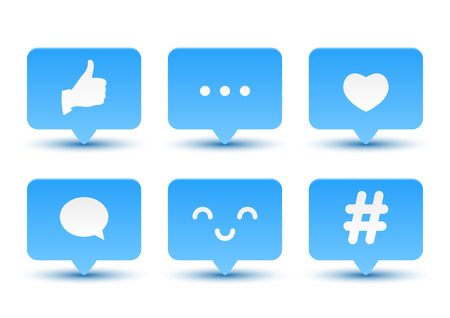 Set of social media iconsのイラスト素材