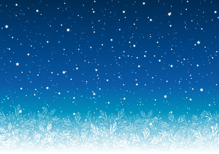 Christmas background with shiny lights on blueのイラスト素材