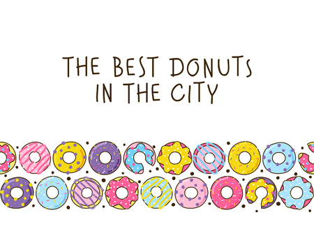 Color donuts background for Your designのイラスト素材