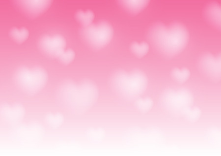 Valentines day background with blurred heartsのイラスト素材