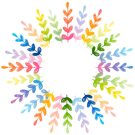 Floral round frame for your designのイラスト素材