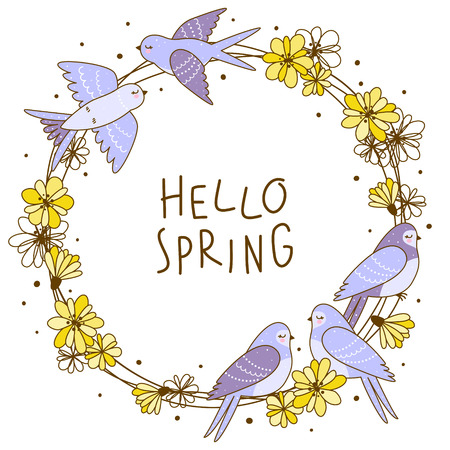 Spring greeting cardのイラスト素材