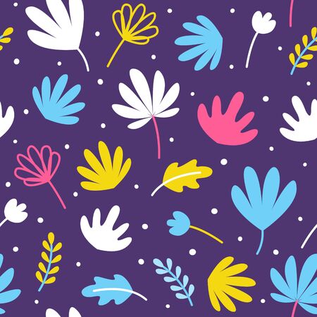 Seamless pattern with color tropical leaves for Your vibrant summer designのイラスト素材