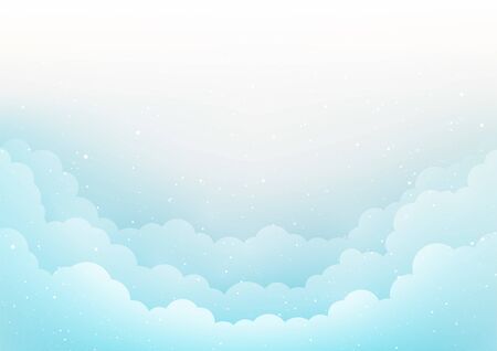 Vector clouds on blue sky background for your designのイラスト素材