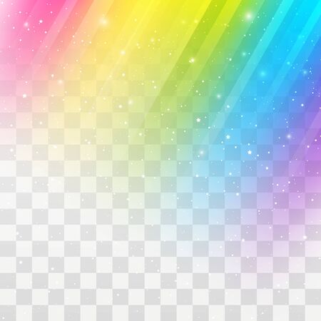 Rainbow shiny gradient design element on transparent backgroundのイラスト素材