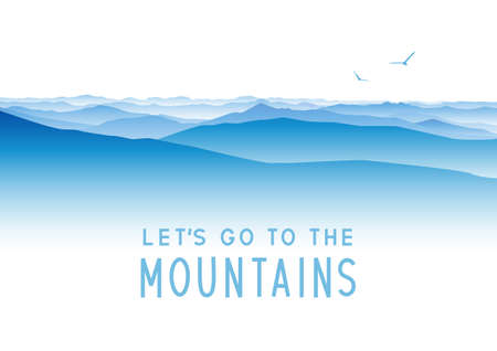 Mountain panoramic horizontal landscape for banner designのイラスト素材