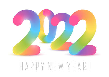 New Year concept with color 2022 numbers for Your holiday designの写真素材