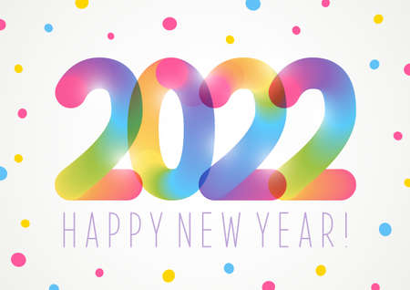 New Year concept with color 2022 numbers for Your holiday designの写真素材