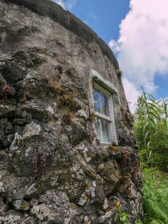 Image of window in old brick wallの写真素材
