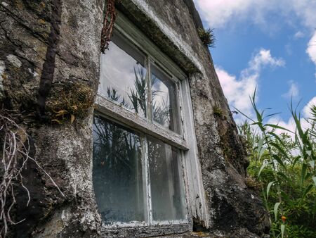Image of window in old brick wallの写真素材