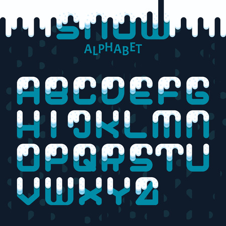 Snow Alphabet Setのイラスト素材