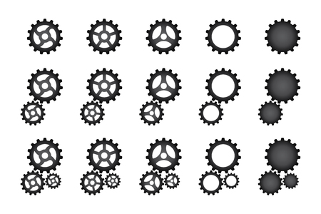 Collection of gear iconsのイラスト素材