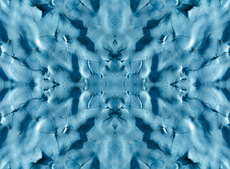 Beautiful texture of the swollen blue paintの写真素材