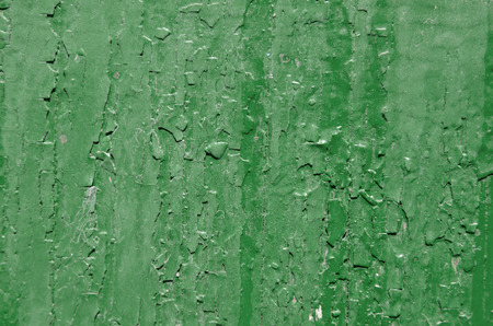 Texture of old green paint on wooden surfaceの写真素材