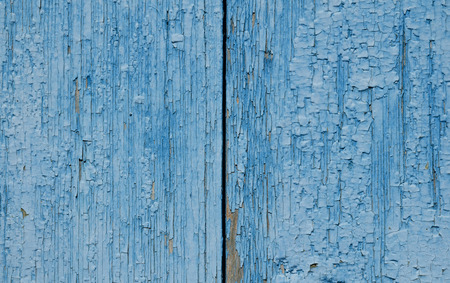 Texture two large boards painted in blueの写真素材