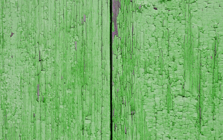 Texture two large boards painted in greenの写真素材