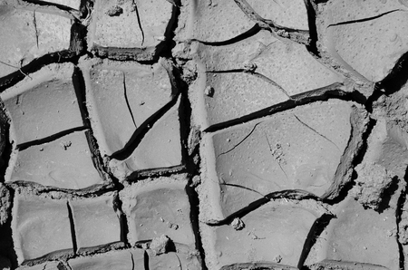 The old cracked paint on canvas, gray color, texture, macro photo cracksの写真素材