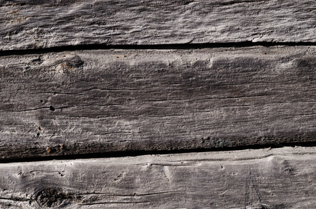 The texture, old gray boards with cracks. Horizontal photo, wallpaperの写真素材