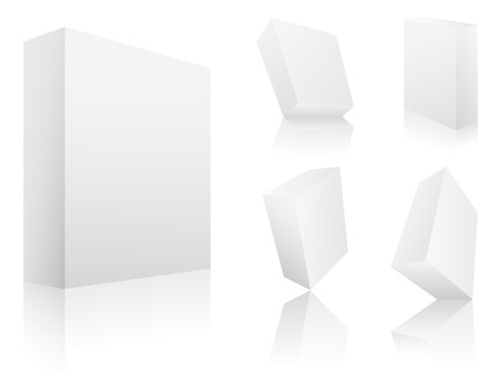 Blank 3d boxes Vectorsのイラスト素材