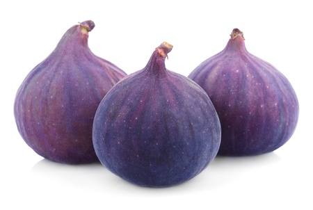 Three fig fruits isolated on white background Three fig fruits isolated on white background