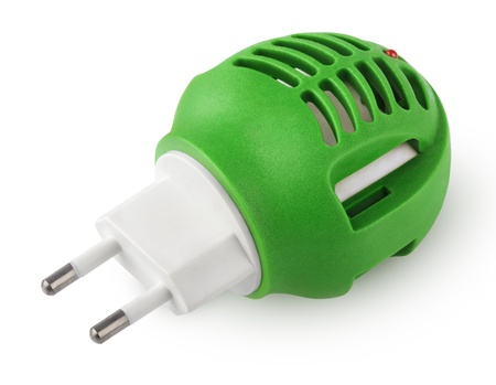 Anti-mosquito fumigator isolated on white with clipping pathの写真素材