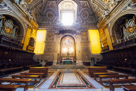 Indoor view of Basilica di San Pietro, Vatican, Rome, Italyのeditorial素材