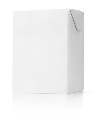 200 ml milk or juice carton package isolated on whiteの写真素材