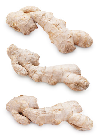 Ginger isolated on white background with clipping pathの写真素材