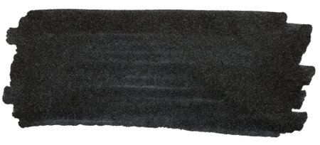 Black marker paint texture. Stroke isolated on white backgroundの写真素材