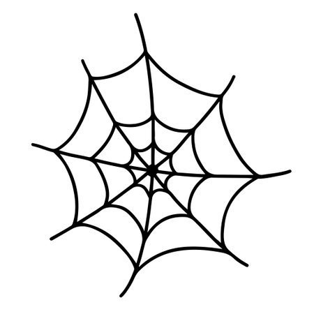 Outline design of circular web in doodle styleのイラスト素材