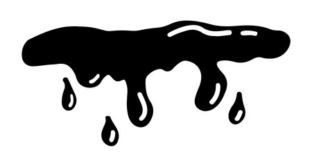 Hand drawn illustration of dripping blood in doodle styleのイラスト素材