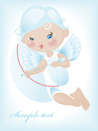 Angel with hearts. valentine 4. Similar in a portfolioのイラスト素材