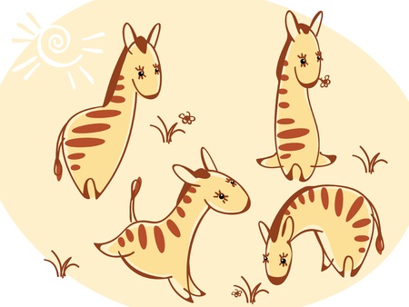 collection zebras. Similar to portfolioのイラスト素材