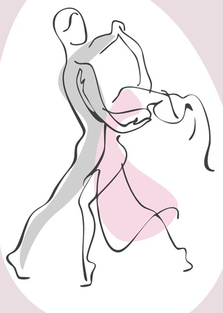 man and woman dancing. Similar to portfolioのイラスト素材