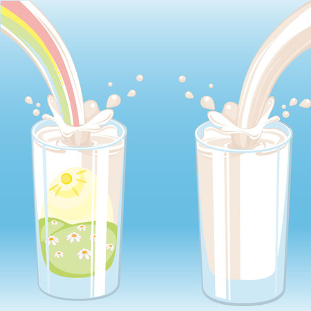 milk vektor. Similar in a portfolioのイラスト素材