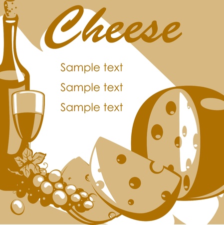 Cheese. place for your tex. similar to the portfolioのイラスト素材
