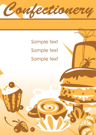 confectionery. place for your text. similar to the portfolioのイラスト素材