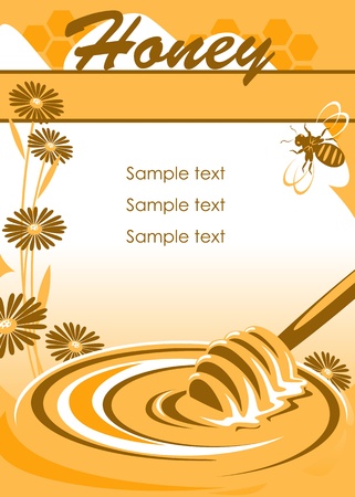 honey. place for your text. similar to the portfolioのイラスト素材