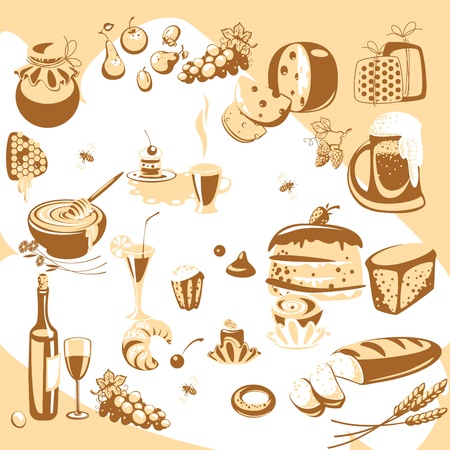 Vector Sketch set. food. similar to the portfolioのイラスト素材
