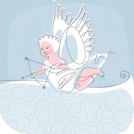 Angel. thread 2. Place for your tex. similar to the portfolioのイラスト素材