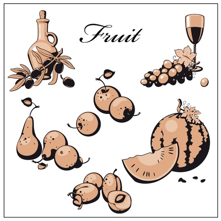 a variety of fruits
のイラスト素材
