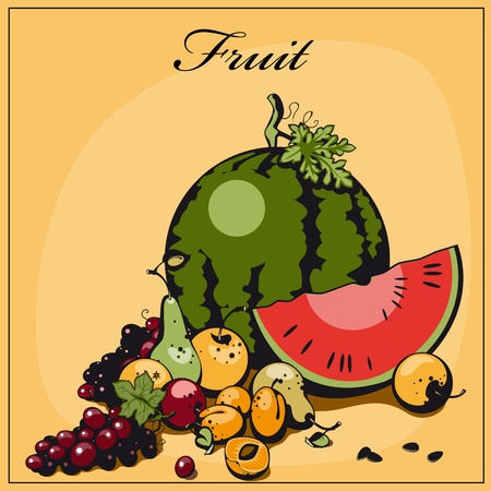 still life fruitのイラスト素材