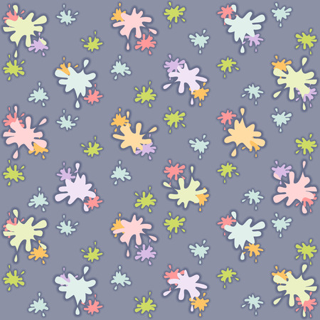 Bright watercolor blots on black background. Vector wallpaper.のイラスト素材