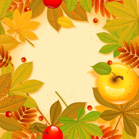 Autumn background with leaf.  Happy thanksgiving day. eps 10のイラスト素材