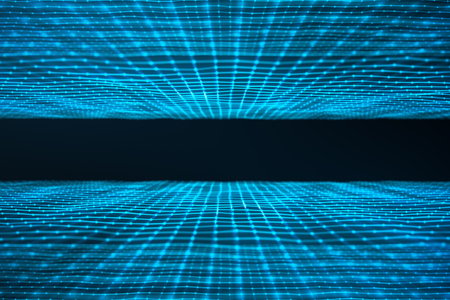 Abstract background of lines and dots, low poly mesh. Concept cloud internet connections technology connections. The current example of artificial intelligence concepts of the future. 3D illustrationの写真素材