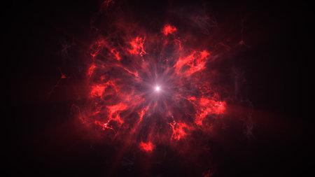 Colorful shock wave consisting particles. VFX elements, Graphic Elements. Light beam, shine through...