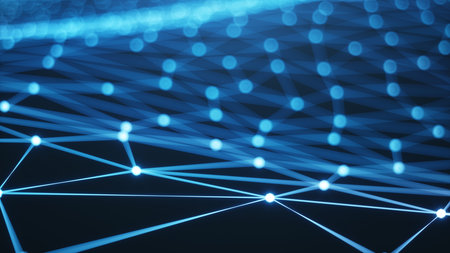 Internet connection technology concept. Cloud computing, neural communications of a supercomputer....
