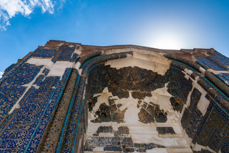 Blue Mosque (Goy Machid) in Tabriz, Iran. The mosque were constructed in 1465. Tabriz. East...