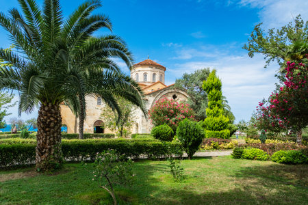 Trabzon, Turkey - June 2018: The church of Hagia Sophia in Trabzon, Turkey. Popular tourist...