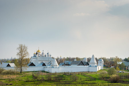 Landscape of Suzdal, Russia with Theotokos convent. Suzdal is a popular tourist attraction and part...